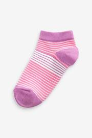 Multi 5 Pack Cotton Rich Bright Stripe Trainer Socks - Image 4 of 6