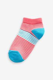 Multi 5 Pack Cotton Rich Bright Stripe Trainer Socks - Image 5 of 6