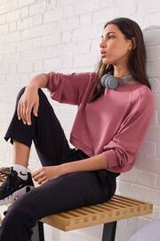 Raspberry Pink Soft Touch Raglan Sleeve Sweatshirt - Image 3 of 7