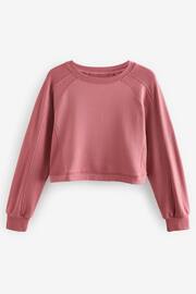 Raspberry Pink Soft Touch Raglan Sleeve Sweatshirt - Image 6 of 7