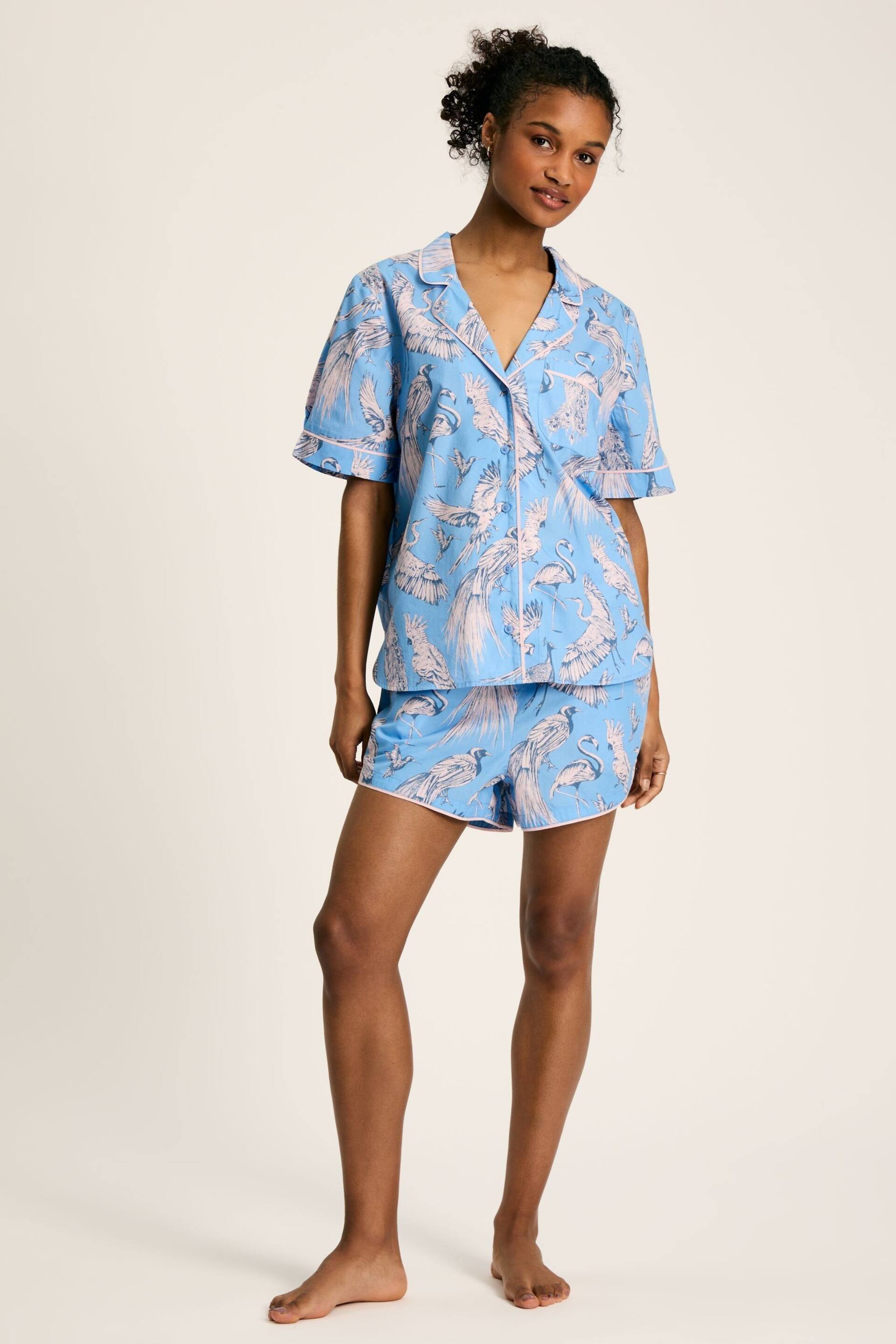 Joules Olivia Blue Pyjama Set - Image 1 of 6