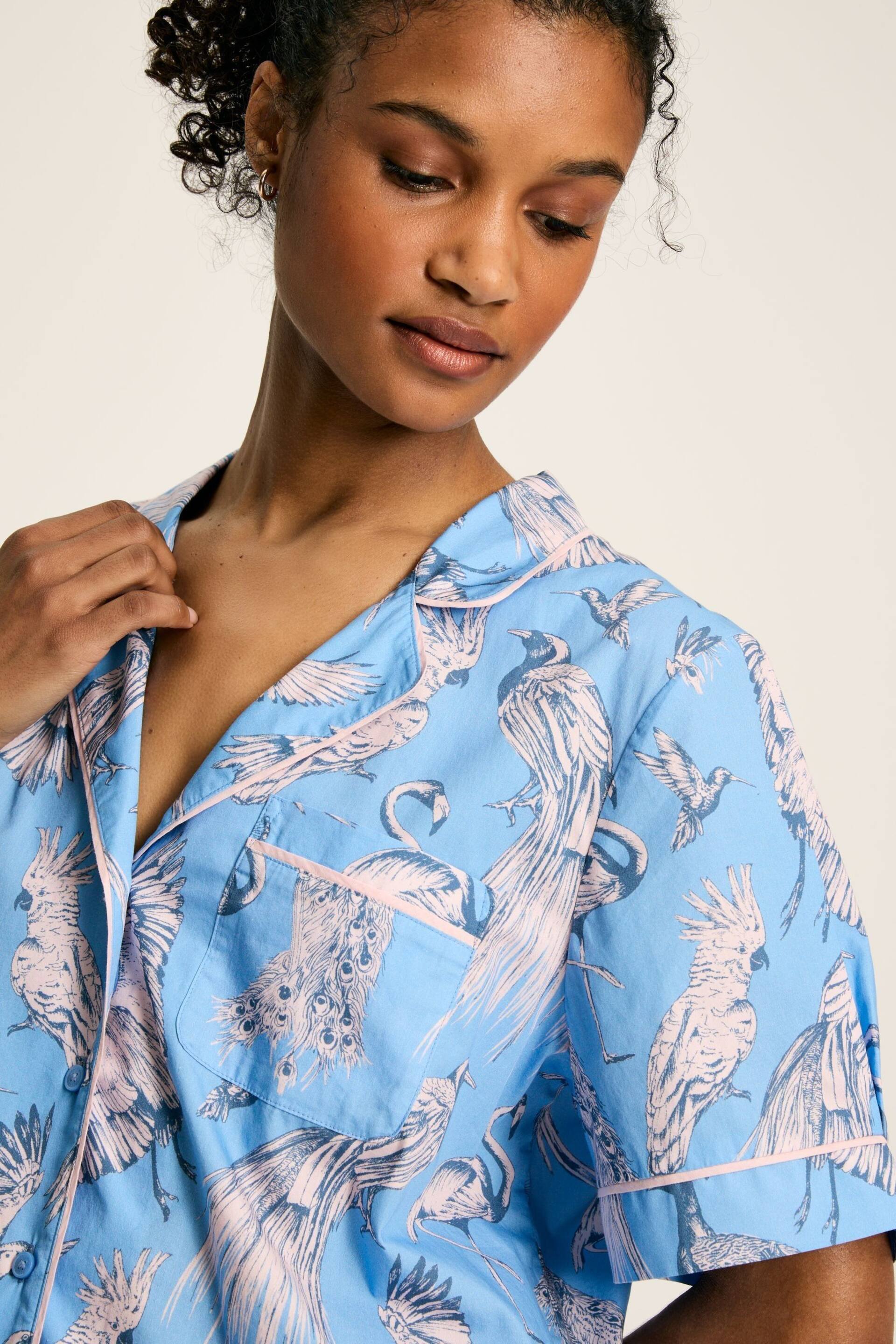 Joules Olivia Blue Pyjama Set - Image 4 of 6