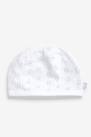 The Little Tailor Cotton Pointelle Knitted Baby Hat - Image 2 of 3