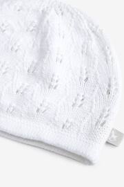 The Little Tailor Cotton Pointelle Knitted Baby Hat - Image 3 of 3