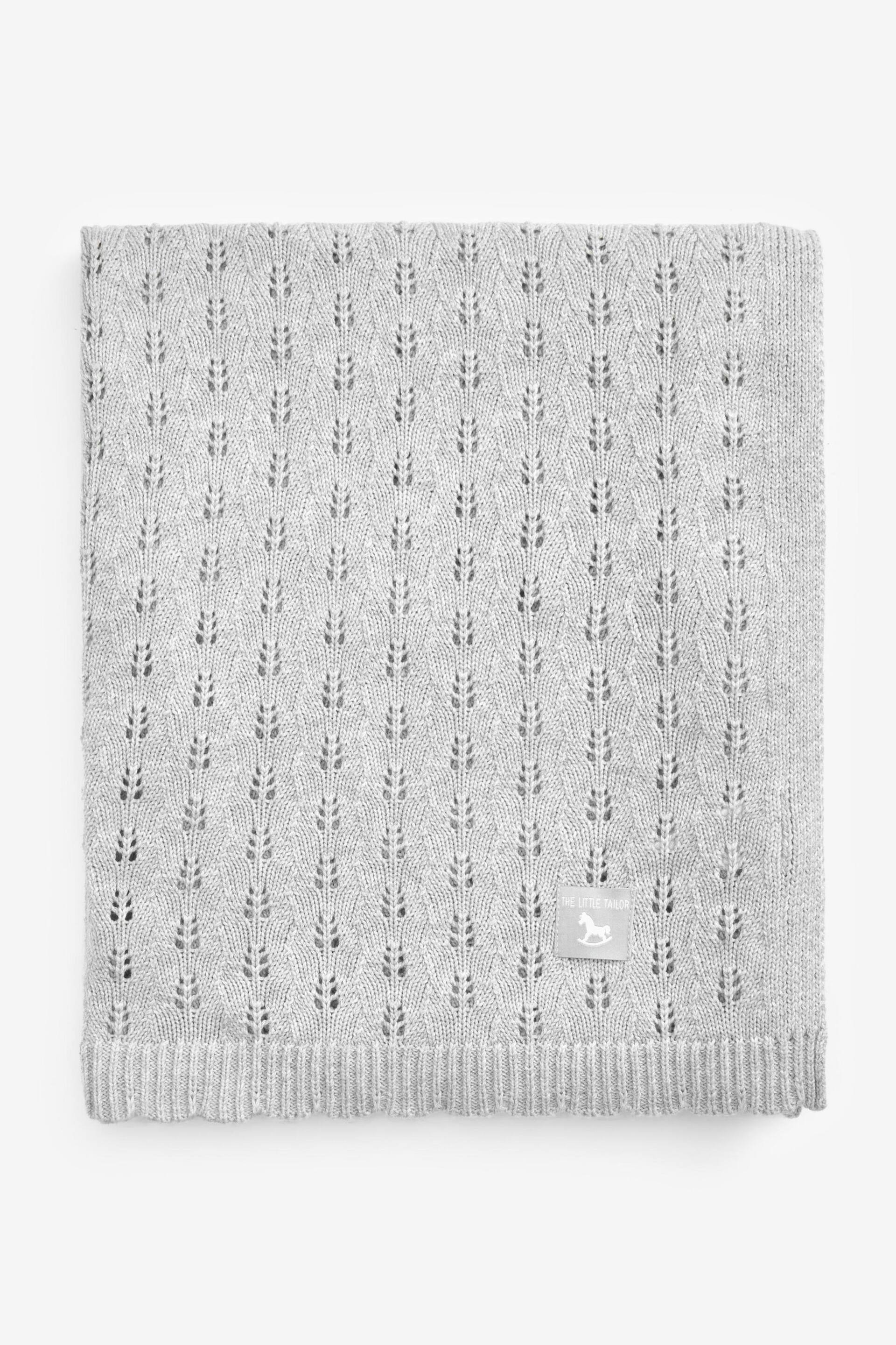 The Little Tailor Cotton Pointelle Baby Blanket - Image 2 of 4