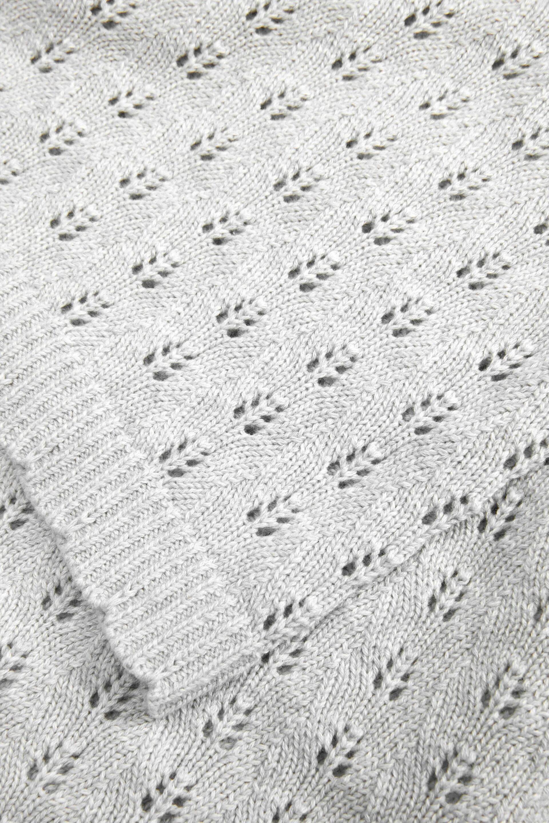 The Little Tailor Cotton Pointelle Baby Blanket - Image 4 of 4