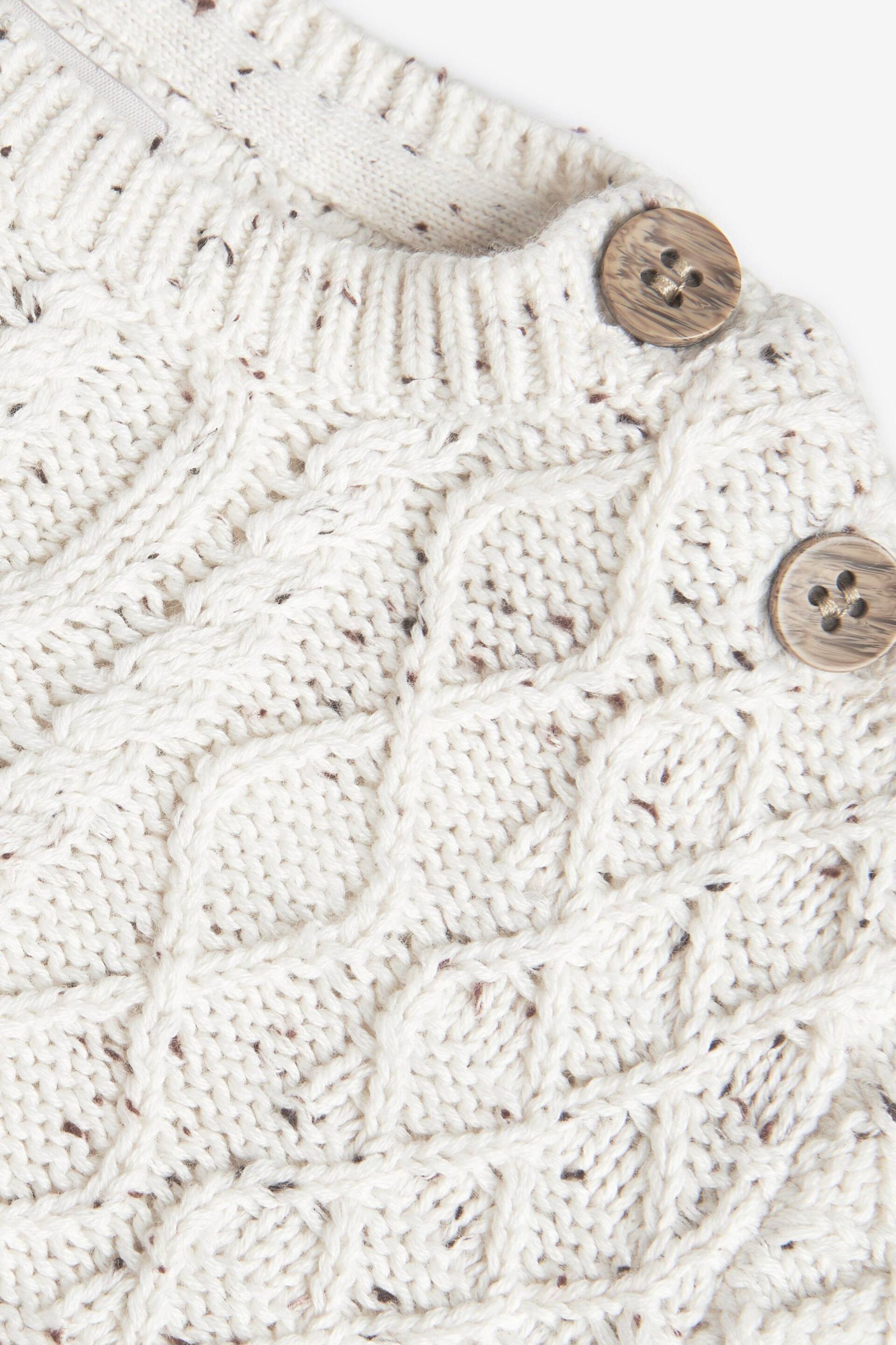 The Little Tailor Cable Knit Romper And Hat Baby Gift Set - Image 7 of 9