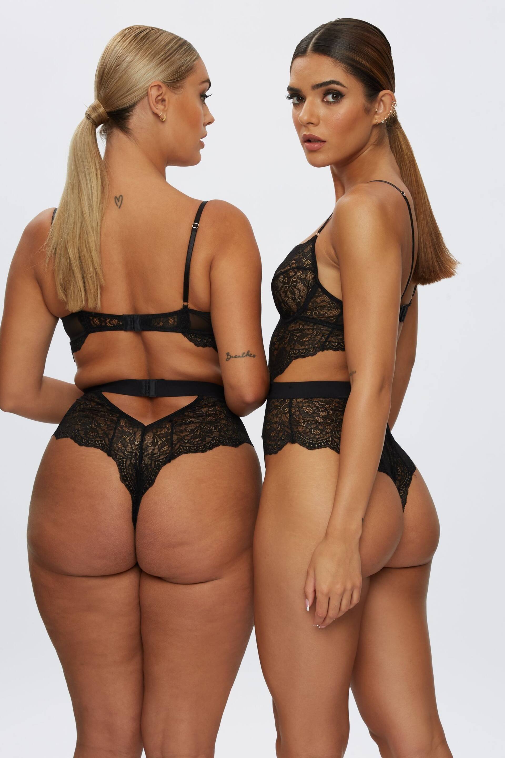 Ann Summers Black 3 Hold Me Tight Lace Bodysuit - Image 5 of 7