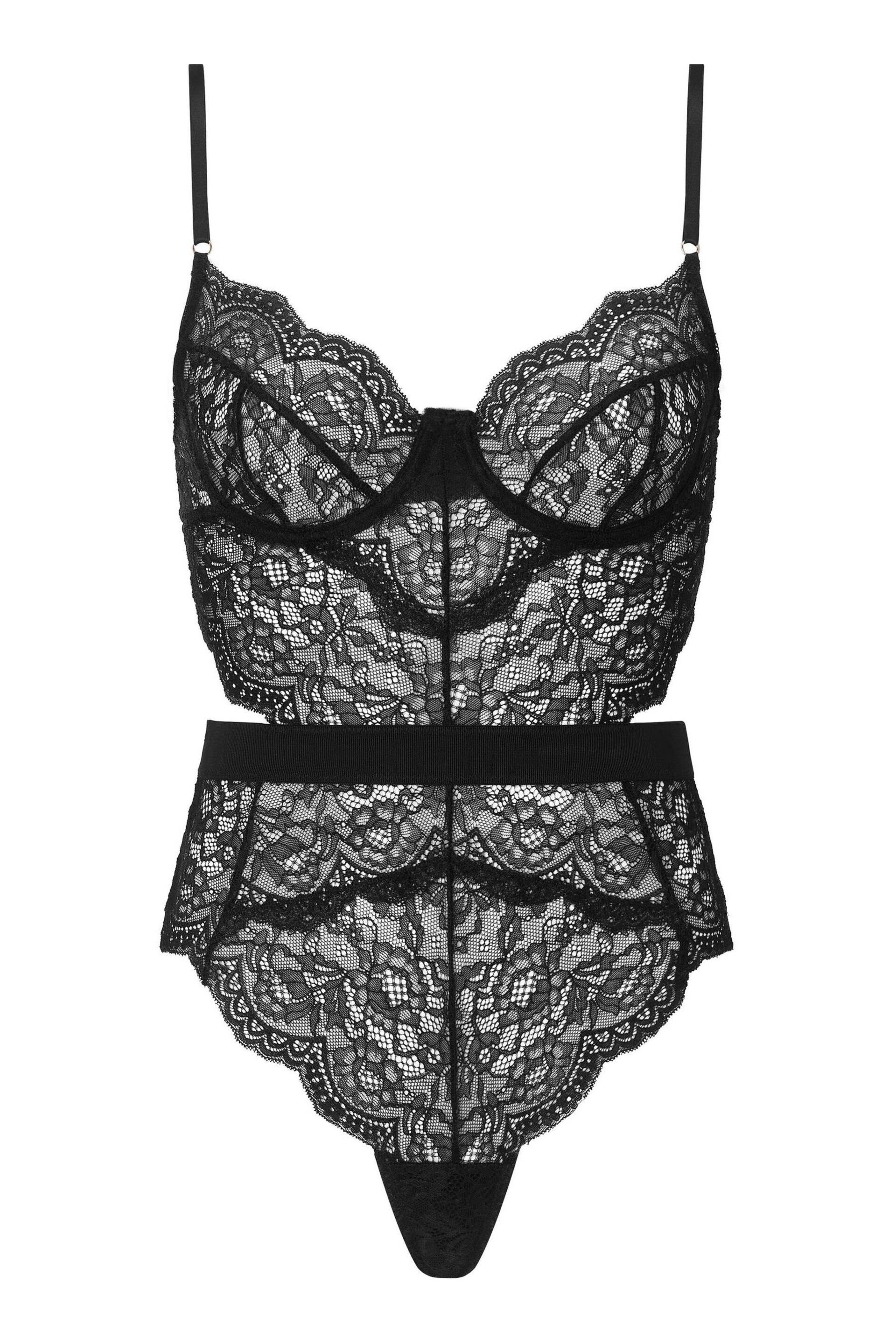 Ann Summers Black 3 Hold Me Tight Lace Bodysuit - Image 7 of 7