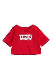 Levi's® Red High Rise Cropped Batwing Logo T-Shirt - Image 7 of 8