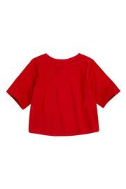 Levi's® Red High Rise Cropped Batwing Logo T-Shirt - Image 8 of 8