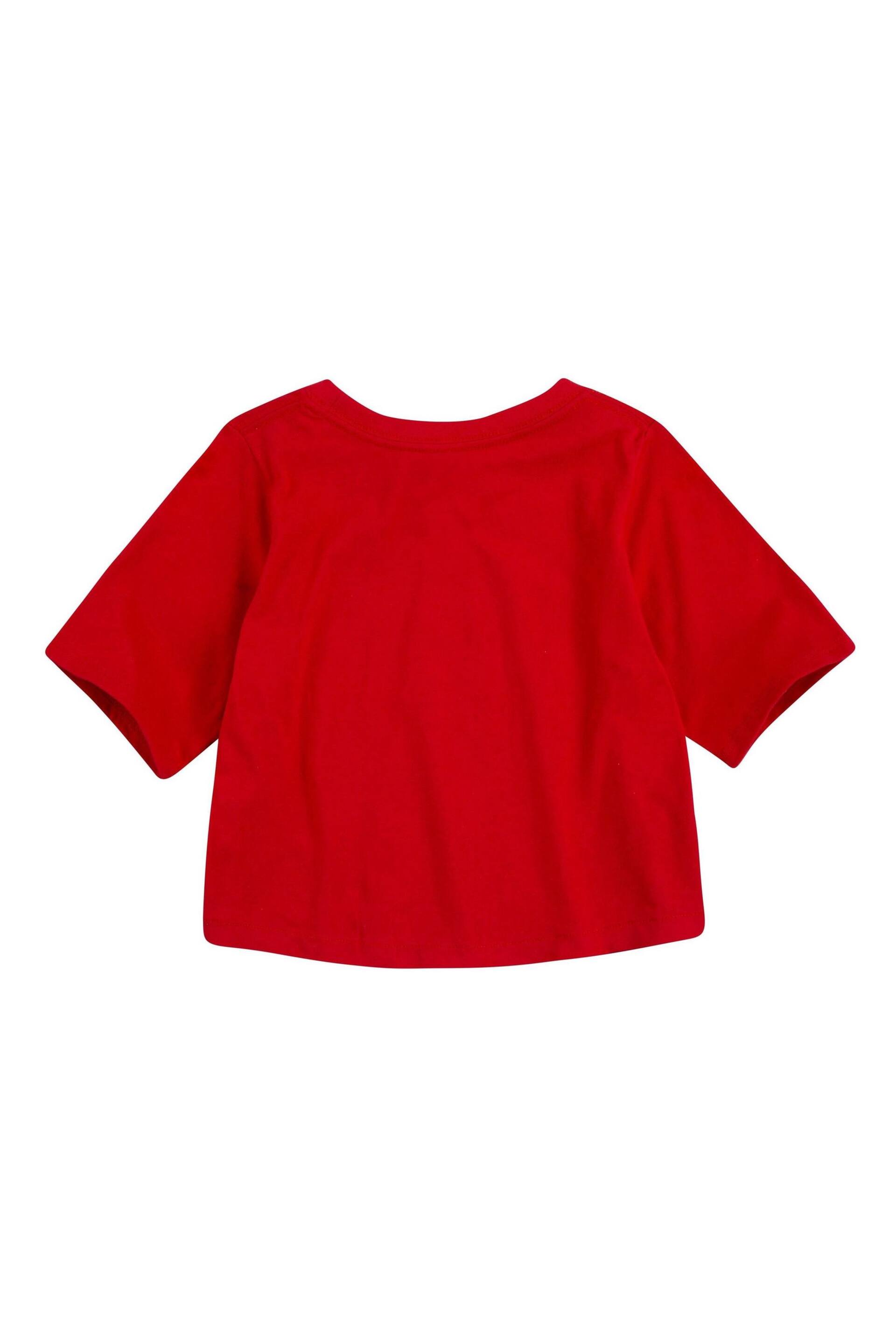 Levi's® Red High Rise Cropped Batwing Logo T-Shirt - Image 8 of 8