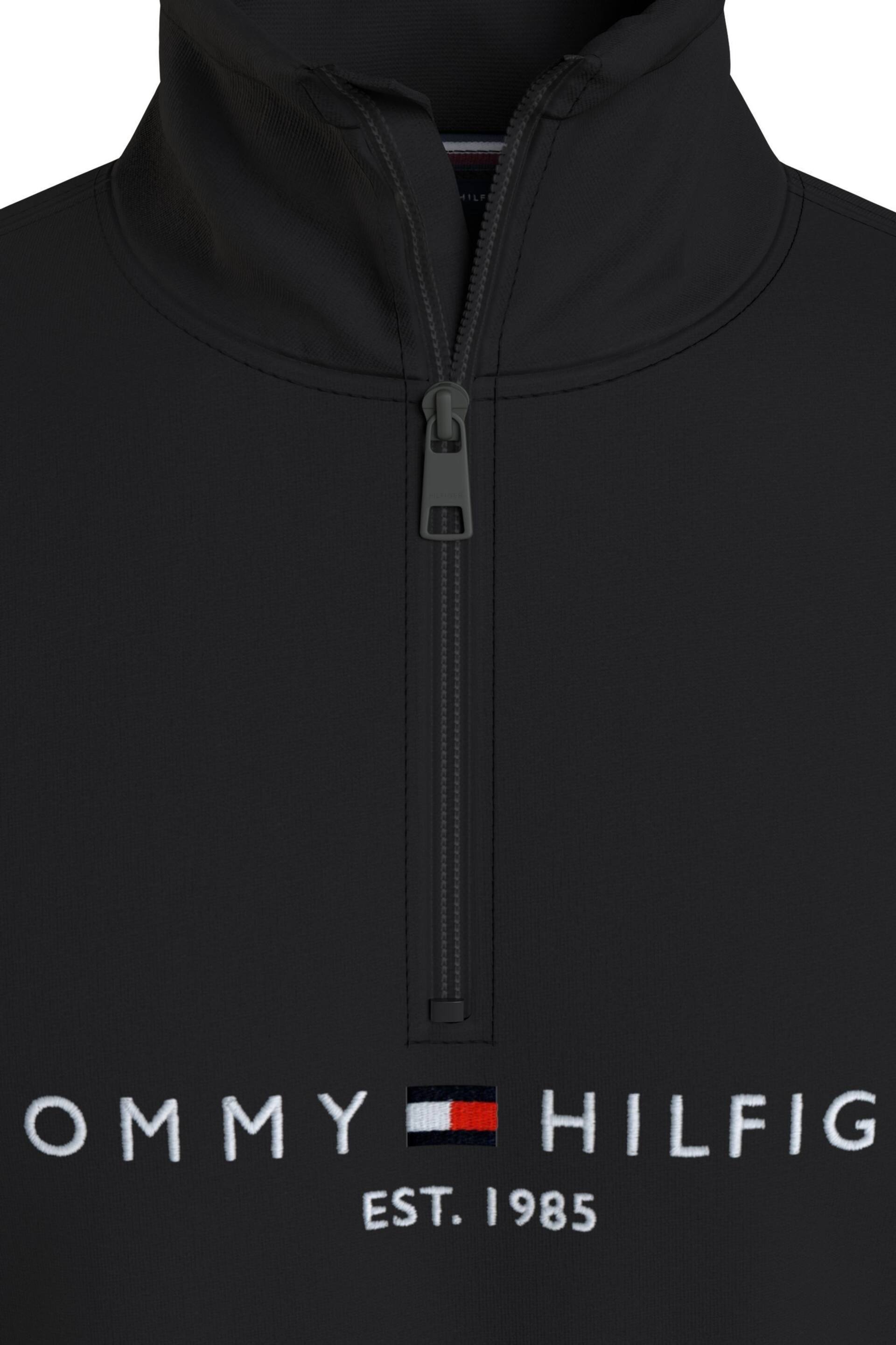 Tommy Hilfiger Black Tommy Logo Mockneck Jumper - Image 6 of 6