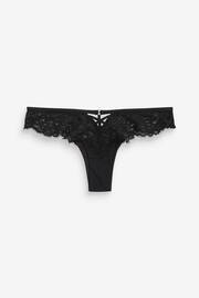 Black Extra High Leg Lace Knickers - Image 6 of 6