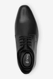 Black Wide Fit (G) School Leather Lace Up Shoes - Image 4 of 9