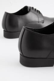 Black Wide Fit (G) School Leather Lace Up Shoes - Image 9 of 9