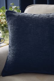 Hyperion Deep Navy Selene Luxury Chenille Piped Cushion - Image 1 of 3
