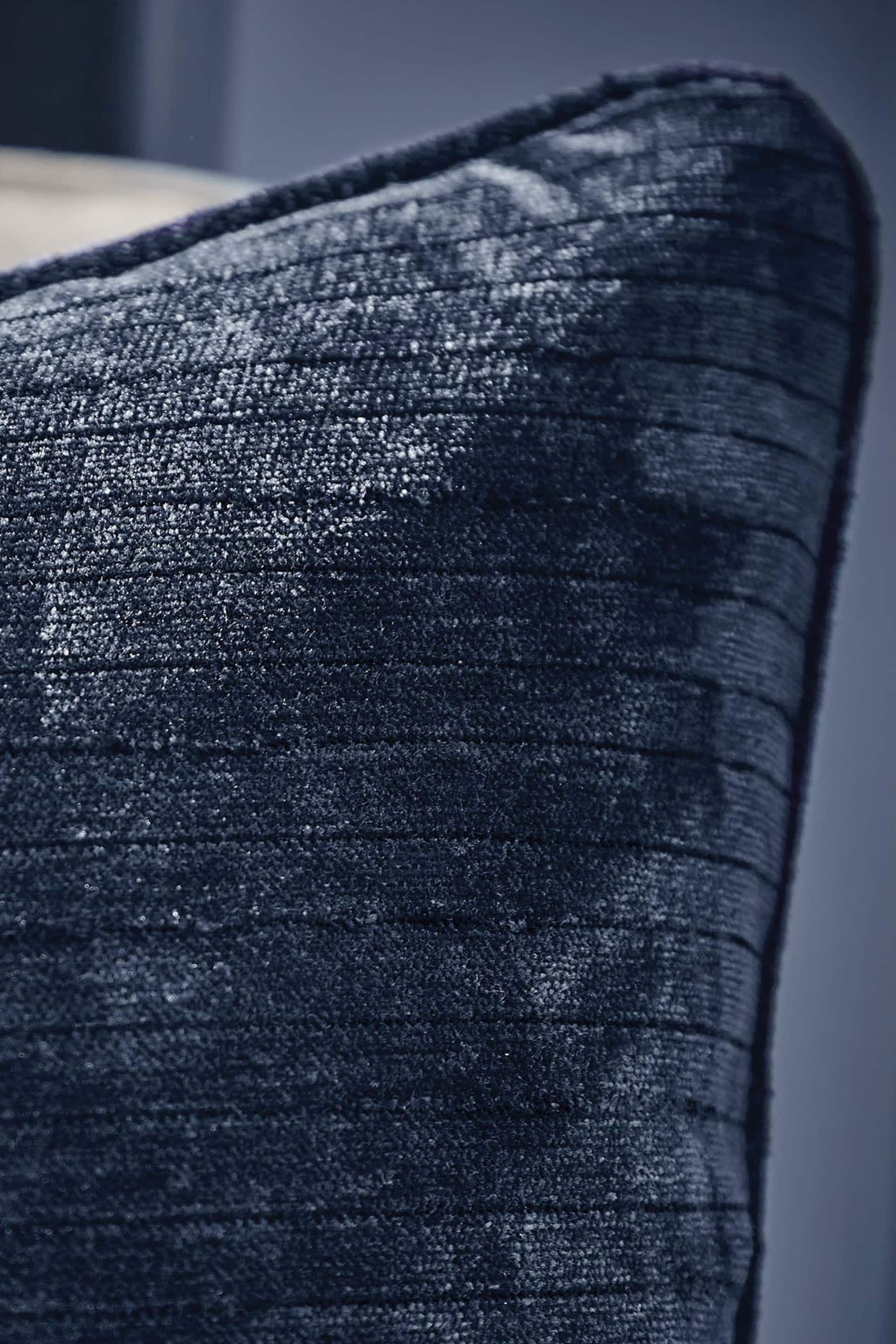 Hyperion Deep Navy Selene Luxury Chenille Piped Cushion - Image 2 of 3