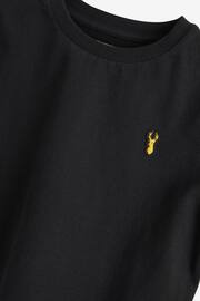 Black Stag Embroidered Short Sleeve T-Shirt (3-16yrs) - Image 3 of 3