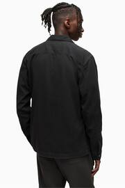 AllSaints Black Spotter Military Shirt - Image 3 of 9