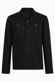 AllSaints Black Spotter Military Shirt - Image 8 of 9