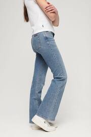 Superdry Light Blue Mid Rise Slim Flare Jeans - Image 3 of 7