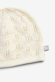 The Little Tailor Cotton Pointelle Knitted Baby Hat - Image 3 of 3
