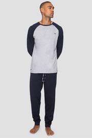 Threadbare Black Cotton Blend Long Sleeve Pyjamas Set - Image 1 of 8