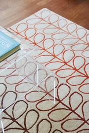 Orla Kiely Red Linear Stem Ombre Rug - Image 3 of 4
