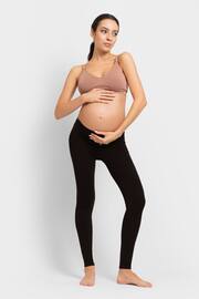 Seraphine Black Bamboo Under-Bump Maternity Leggings - Image 1 of 1