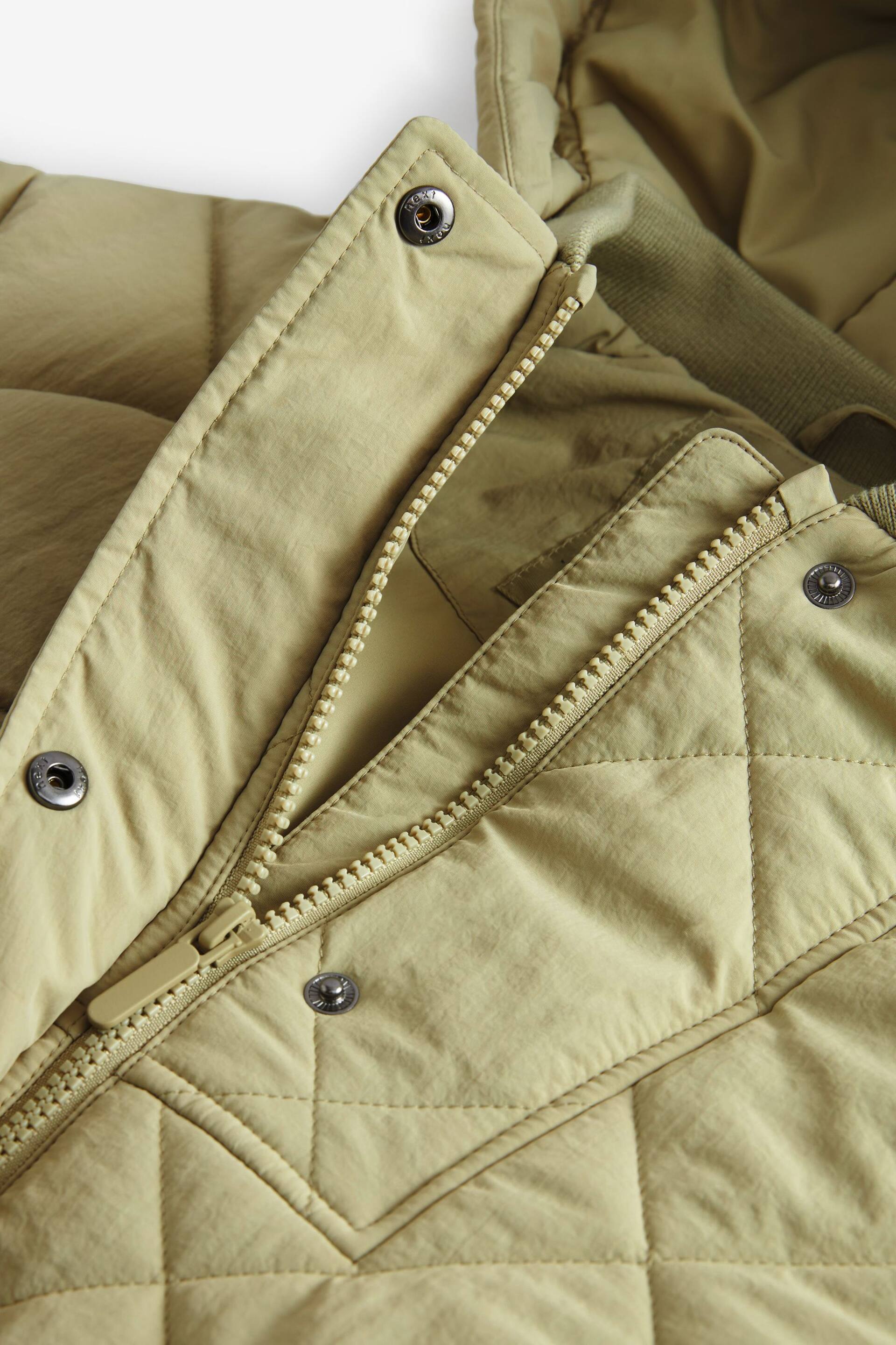 Khaki Green Shower Resistant Padded Coat (3-16yrs) - Image 7 of 7