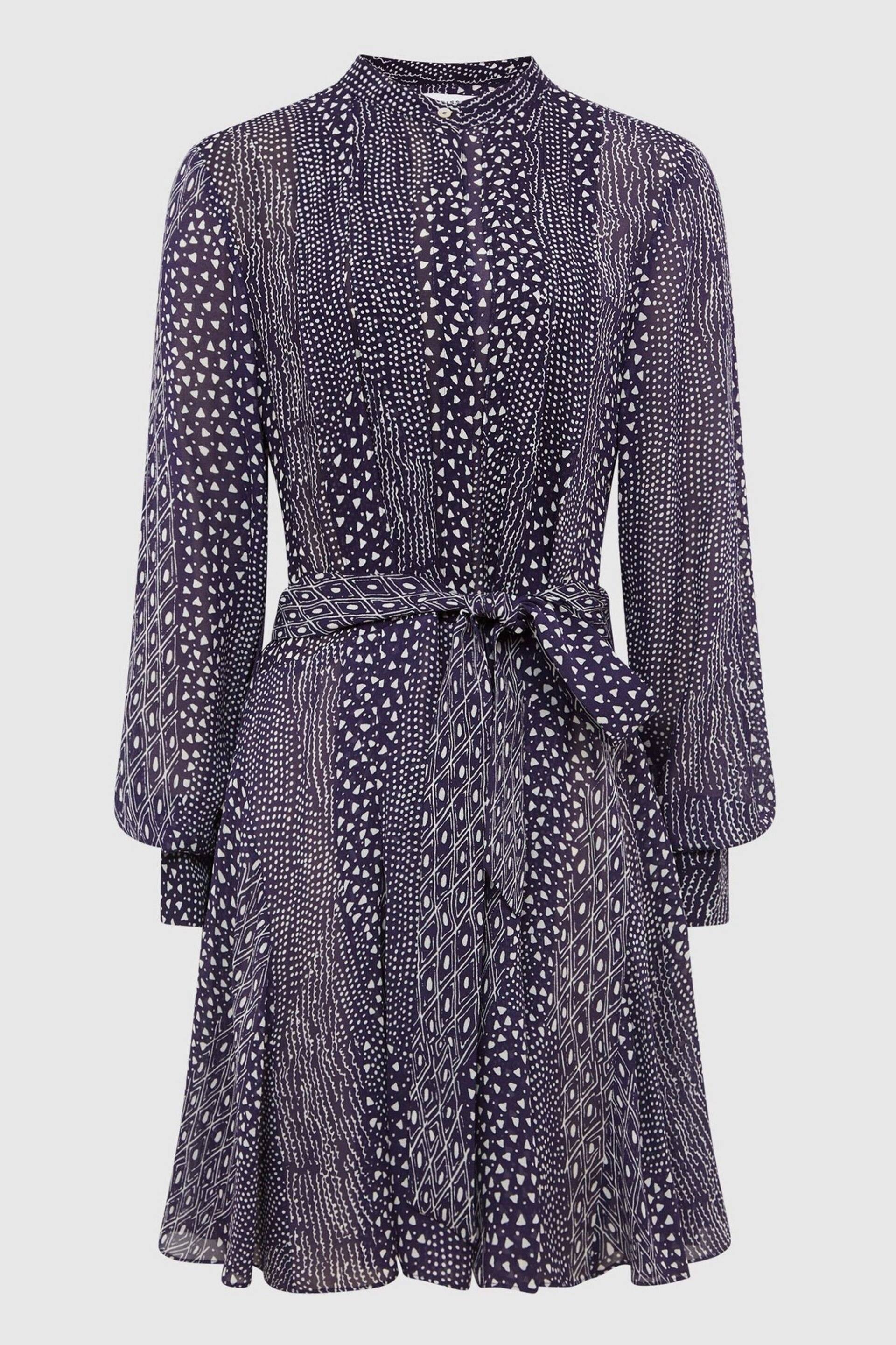 Reiss Purple Luella Printed Mini Dress - Image 2 of 8