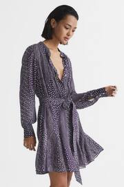Reiss Purple Luella Printed Mini Dress - Image 6 of 8