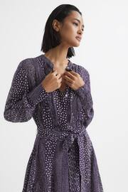 Reiss Purple Luella Printed Mini Dress - Image 7 of 8