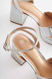 Silver Forever Comfort® Flare Platform Sandals - Image 8 of 9