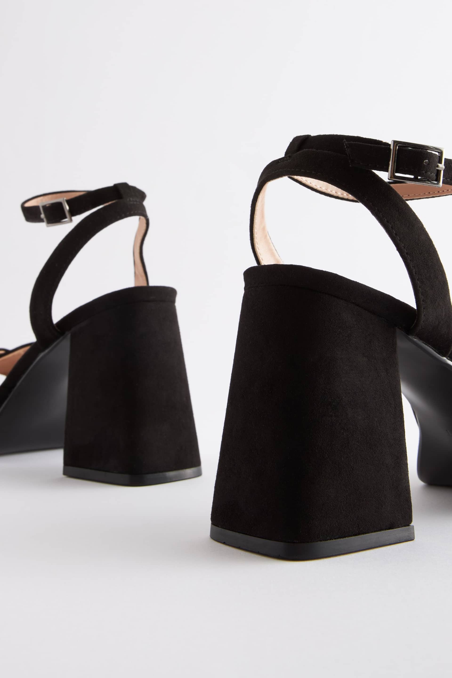 Black Forever Comfort® Flare Platform Sandals - Image 10 of 10