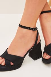 Black Forever Comfort® Flare Platform Sandals - Image 2 of 10