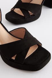 Black Forever Comfort® Flare Platform Sandals - Image 7 of 10