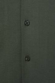 Reiss Hunting Green Caspa Mercerised Jersey Cuban Collar Shirt - Image 5 of 5