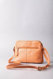 Lakeland Leather Orange Alston Curved Leather Cross-Body Bag - Image 3 of 6