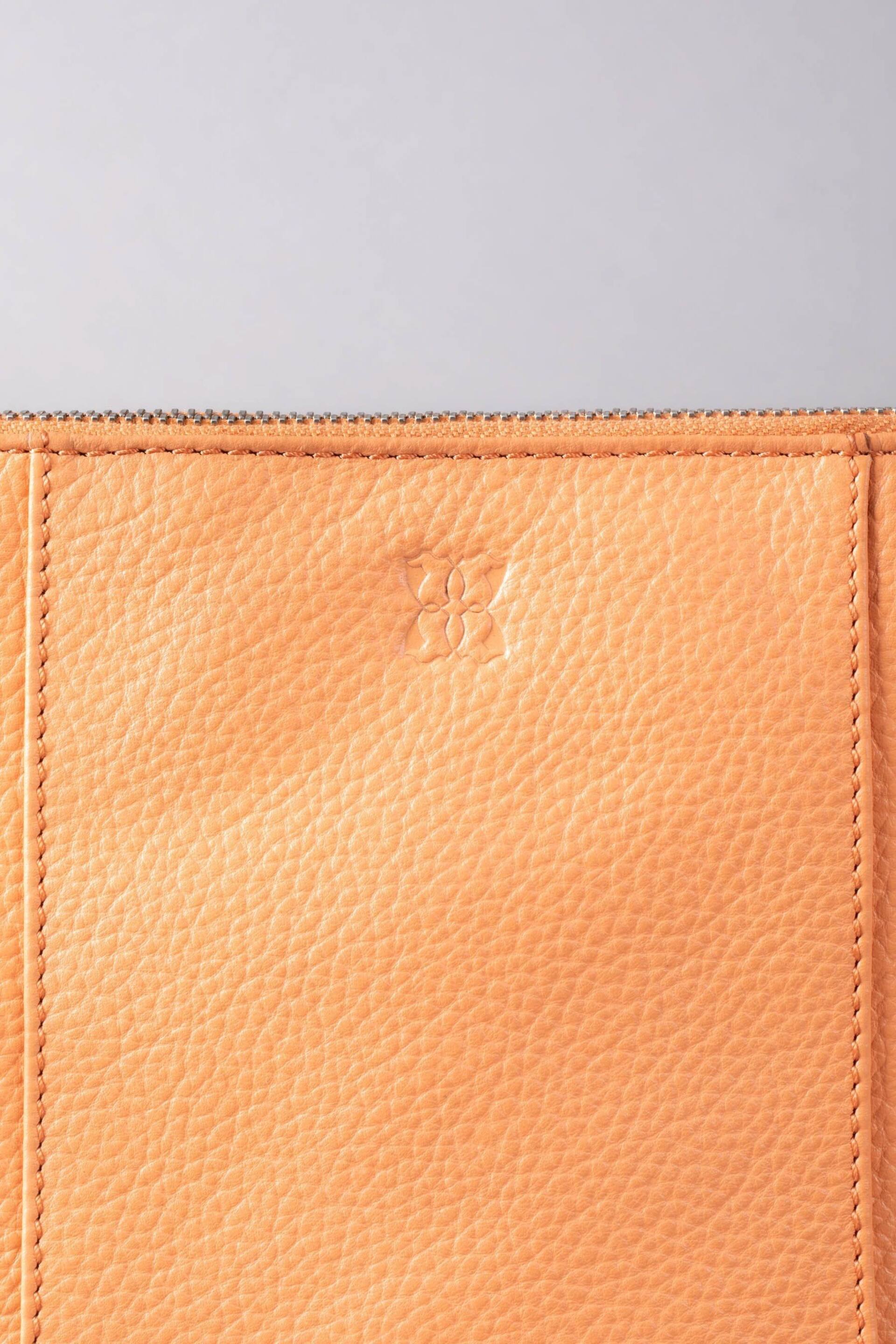 Lakeland Leather Orange Alston Curved Leather Cross-Body Bag - Image 5 of 6