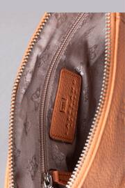 Lakeland Leather Orange Alston Curved Leather Cross-Body Bag - Image 6 of 6