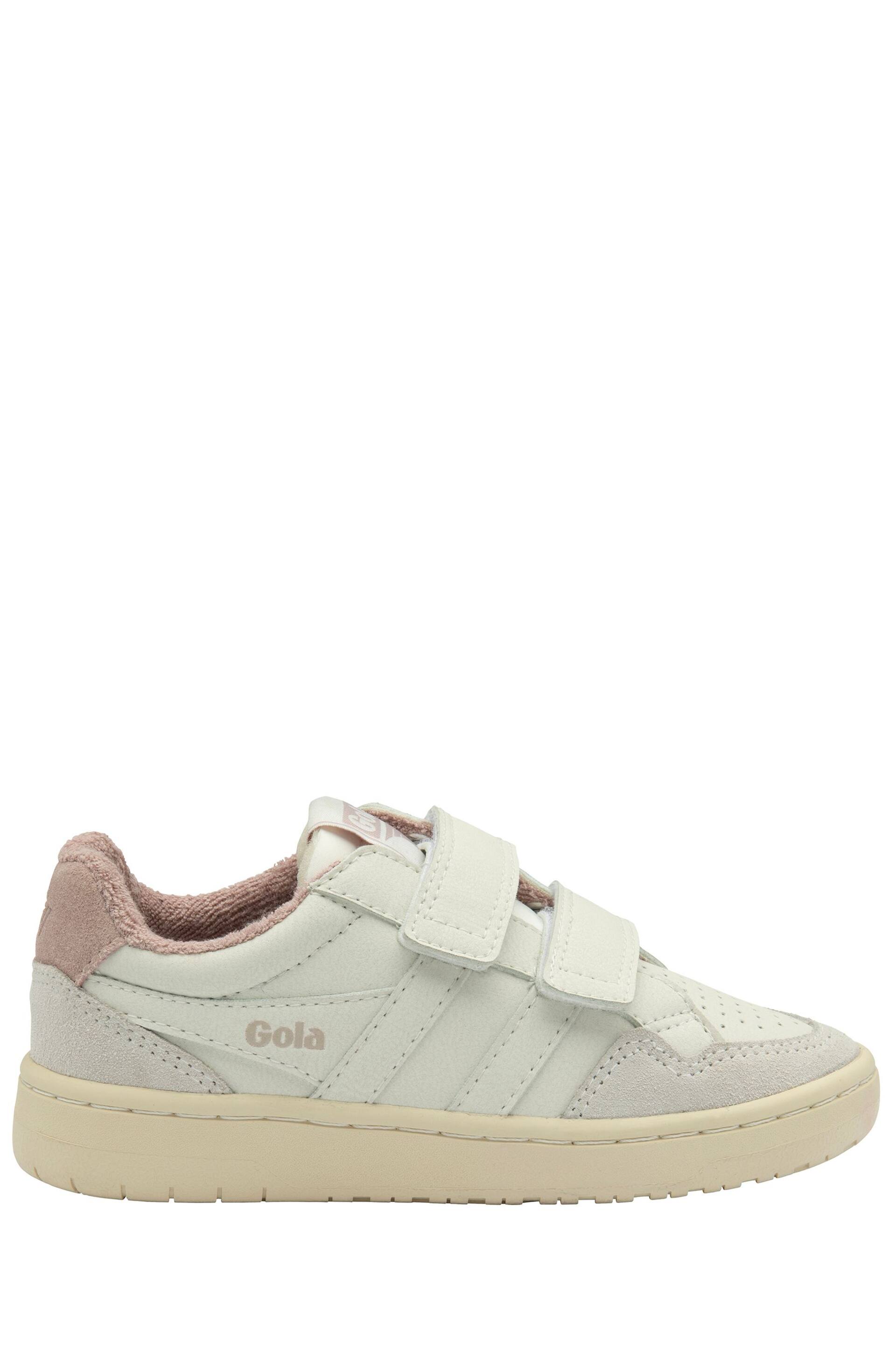 Gola Off White/Peony Kids Eagle Strap Trainers - Image 1 of 4