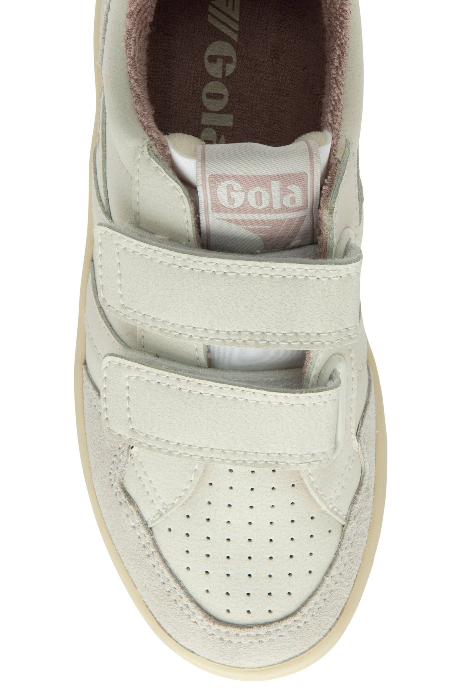 Gola Off White/Peony Kids Eagle Strap Trainers - Image 4 of 4