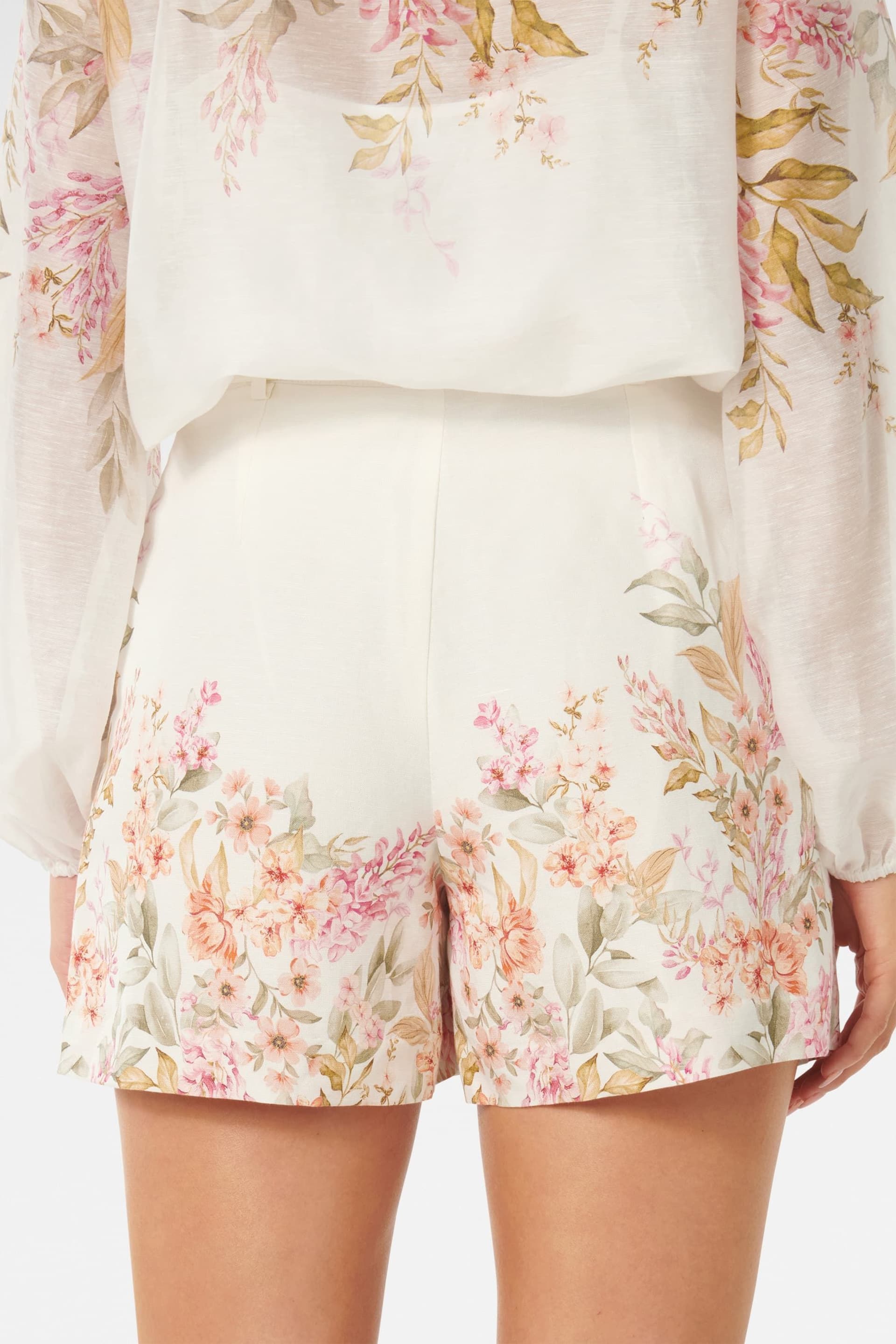 Forever New Cream Kiara Belted Shorts With A Touch Of Linen - Image 4 of 5