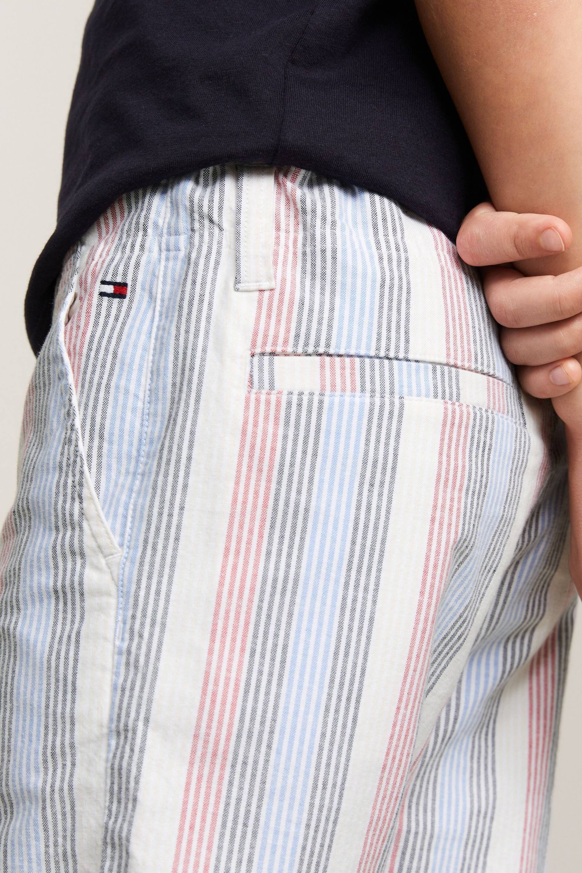 Tommy Hilfiger Cream Oxford Striped Shorts - Image 4 of 5