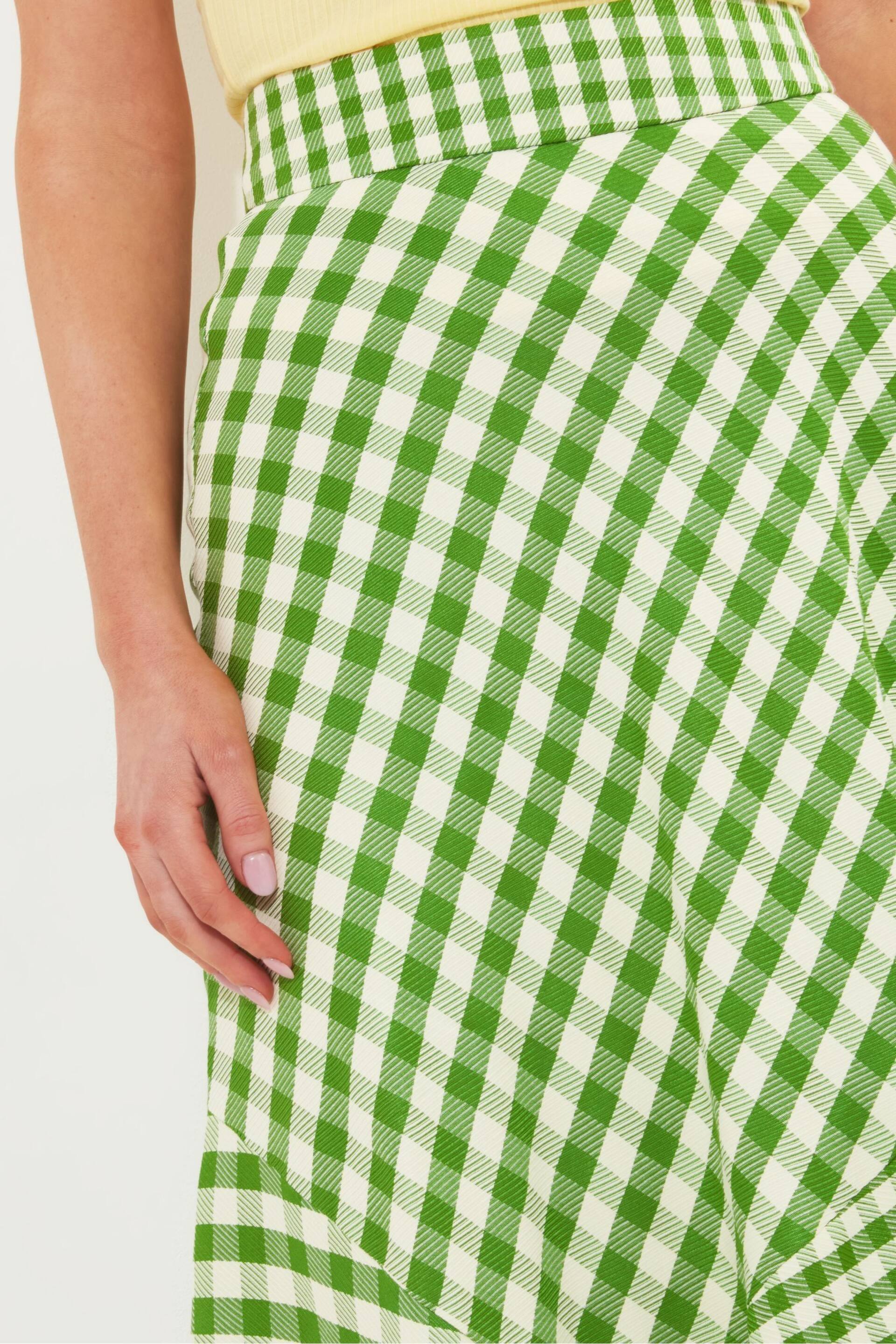 Joe Browns Green Retro Gingham Fit and Flare Full Maxi Skirt - Image 4 of 6
