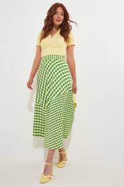 Joe Browns Green Retro Gingham Fit and Flare Full Maxi Skirt - Image 5 of 6
