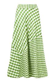 Joe Browns Green Retro Gingham Fit and Flare Full Maxi Skirt - Image 6 of 6