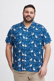 Blend Blue Printed Short Sleeve Shirt - Image 1 of 5